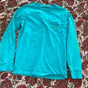 Vineyard Vines Teal Long Sleeve Kids Tee